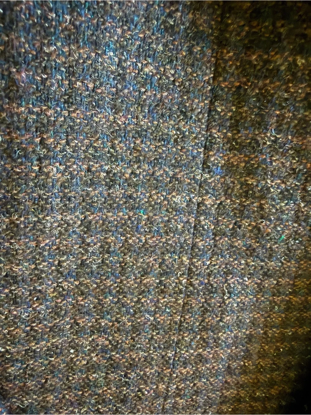 Vintage Guy Laroche Fleck Brown Black Fleck Tweed Sport Coat Jacket Blazer 40L